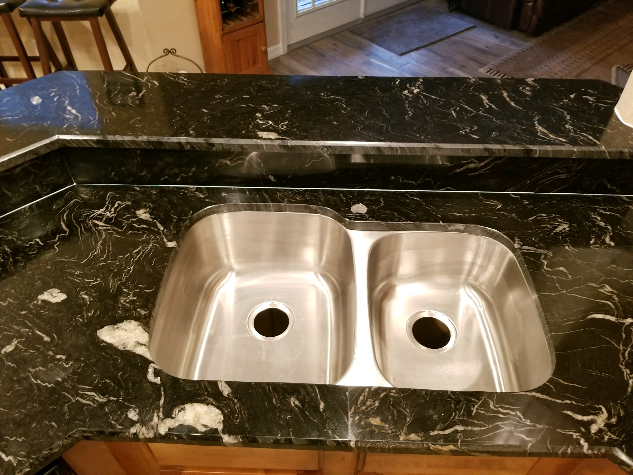 Titanium Black Granite Kitchen Countertops Remodel In Valrico Fl