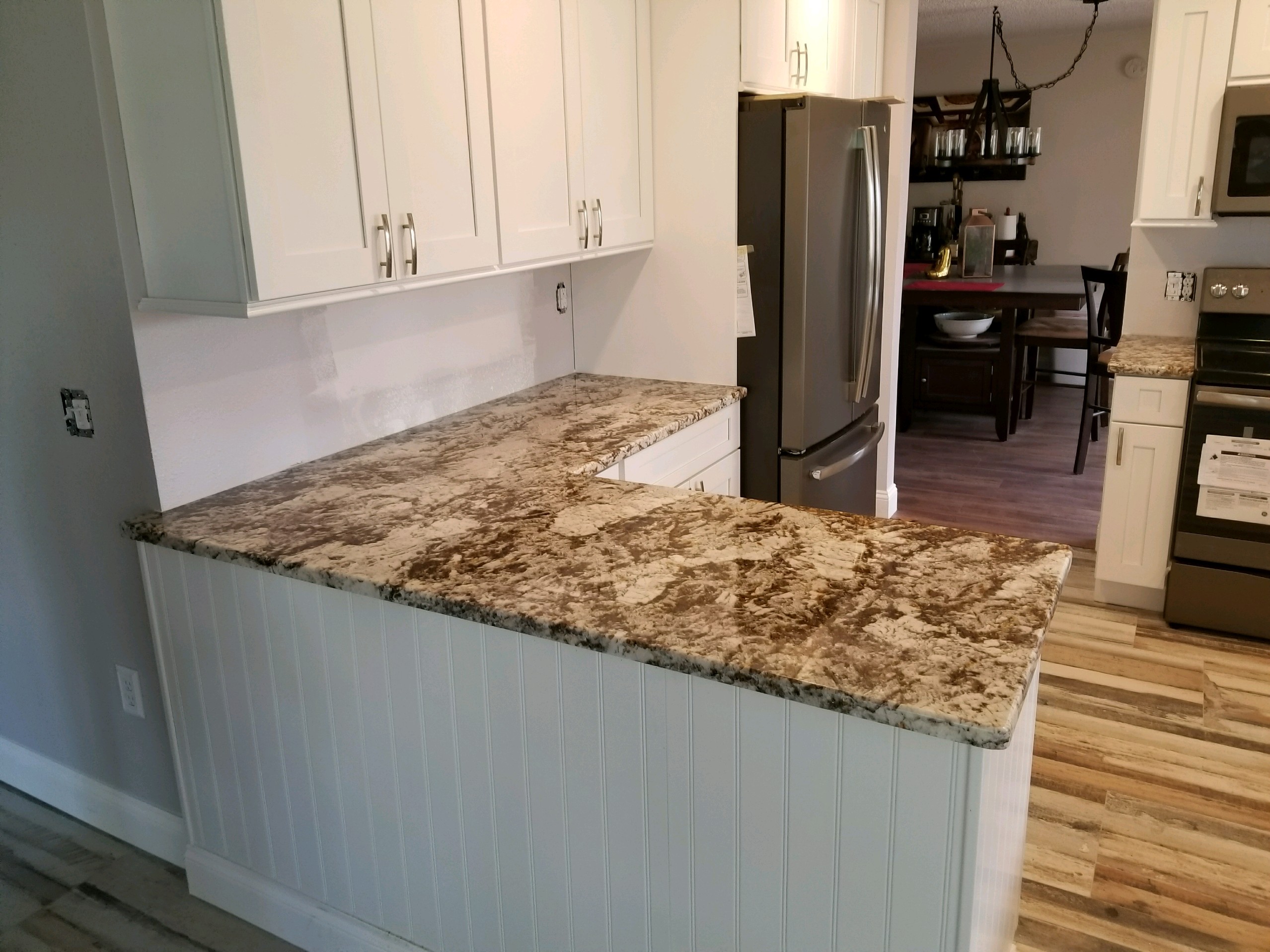 White Tiger Granite Kitchen Countertop Remodel In Brooksville Fl