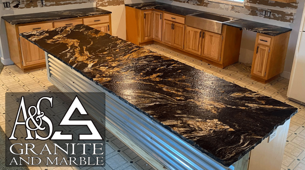 chiseled-edge-magma-gold-leathered-countertops