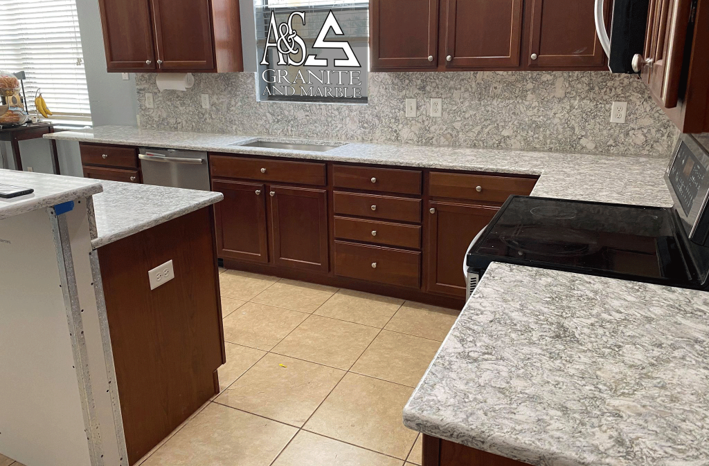 Cambria Berwyn Countertops With Full Height Back Splash Aands Granite And Marble Inc Full 